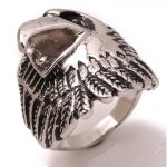 Bague - inox - t�te daigle - 13 us - chevali�re homme - r�sistante et durable