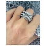 Bague - bijouxia - large zirconium - argent massif 925 / 1000 - femme - taille 60 Bague - bijouxia - large zirconium - argent massif 925 / 1000 - femme - taille 60