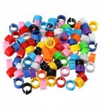 Bagues  pied des oiseaux 100 pcs 8 mm color identification plastique identification bague marquage ...