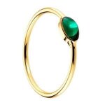 Bague en plaqu or avec cristal vert swarovski - swarovski - n991 - bijoux - 54 mm (14)