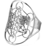 Bague - acier inoxydable - mtatron - argent - rglable - femme / fille