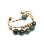 Bagues r�glables - nature & d�couvertes : bague anti - stress pierre naturelle - dor�