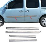 Garniture baguette de porte latrale pour renault kangoo 2008 - 2021 inox 4pcs