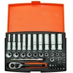 Bahco coffret de 37pcs douilles m�triques 1 / 4et embouts sl25l