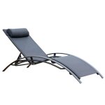 Bahia - transat ajustable noir en aluminium Bahia - transat ajustable noir en aluminium