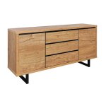 Bahut 3 tiroirs 2 portes pieds m�tal sully