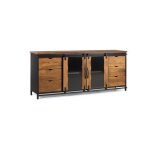 Buffet bas - giner y colomer - mangue et m�tal - 2 portes coulissantes - 6 tiroirs