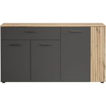 Bahut - esteban - en panneaux de particules - chêne blond / gris anthracite - 3 portes - 1 tiroir - scandinave ... Bahut - esteban - en panneaux de particules - chêne blond / gris anthracite - 3 portes - 1 tiroir - scandinave ...