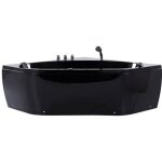 Baignoire dangle balnéo 140cm en acrylique noir avec led meves - beliani - asymétrique - 12 jets dhydromassage ... Baignoire dangle balnéo 140cm en acrylique noir avec led meves - beliani - asymétrique - 12 jets dhydromassage ...
