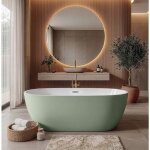 Baignoire autoportante bahia - 170 x 73 x 58 cm - verde avec blanc