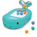 Baignoire baleine gonflable - avec balles de jeu et thermomtre intgr - 76. 2 x 45. 7 cm - bleu - infantino ...
