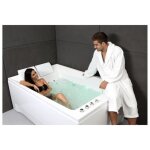 Baignoire balnéo kensho duo wave 180 x120 x68 cm by spalina - blanc - 180 x120 x68 cm Baignoire balnéo kensho duo wave 180 x120 x68 cm by spalina - blanc - 180 x120 x68 cm