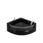 Baignoire balnéo angle noire avec led 190 x 135 cm marina Baignoire balnéo angle noire avec led 190 x 135 cm marina