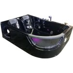 Baignoire balneo bain pegaso balneo angle tourbillon massante 180 x 120 cm spa whirlpool balneo 2 personnes ...