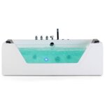 Baignoire balnéo blanche 153 cm avec led samana Baignoire balnéo blanche 153 cm avec led samana