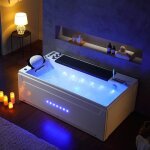 Baignoire balno - distribain - monte - cristo - 40 jets massants - chromothrapie - 180x100 cm