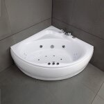 Baignoire baln�o maldives jets 135 x135 x54 cm by spalina - blanc - 135 x135 x54 cm