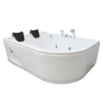 Baignoire balneo massante angle haute bain tourbillon havana 170 x 115 whirlpool balneo 2 personnes 170 ...