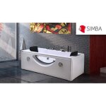 Baignoire baln�o massante angle haute bain tourbillon jacuzzi harmony 90x180 cm