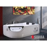 Baignoire balneo massante - angle haute - bain tourbillon - jacuzzi m elite