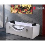 Baignoire balneo massante - angle haute - bain tourbillon - mod harmony whirlpool balneo 2 personnes ...