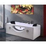 Baignoire balneo massante - angle haute - chromotherapie 180 x 90 - bain tourbillon - mod harmony whirlpool ...