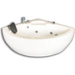 Baignoire baln�o massante - whirlpool - mod�le dubai - 135 x 135 cm - acrylique - angle