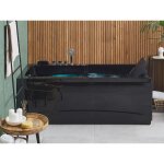 Baignoire balnéo noire avec led côté droit 81 x 169 cm artemisa Baignoire balnéo noire avec led côté droit 81 x 169 cm artemisa