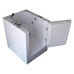 Baignoire balno - lavander - 93 x 83 x h100 cm - porte pour seniors - 1hp - acrylique blanc
