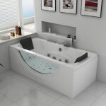 Baignoire balno rectangulaire kilauea 26 jets hydromassants - distribain - blanc - acrylique - 180 x ...
