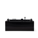 Baignoire baln�o rectangulaire noire beliani varadero - fonction de chromoth�rapie et jets massants