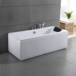 Baignoire baln�o sikinos jets 170 x78 x60 cm by spalina - blanc et noir - 170 x78 x60 cm