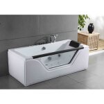 Baignoire baln�o tahiti jets 170 x78 x60 cm by spalina - blanc et noir - 170 x78 x60 cm