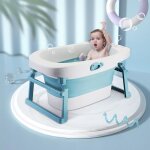Baignoire bleu pliable pour enfant de 0 - 5 ans avec siège de bain de sécurité et bouchon de drainage ... Baignoire bleu pliable pour enfant de 0 - 5 ans avec siège de bain de sécurité et bouchon de drainage ...