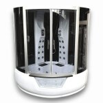 Baignoire - douche hydromassage angle 150 x 150 cm ? narciso