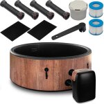 Baignoire gonflable de jardin coil spa piscine dhydromassage 6 personnes 2024 ch�ne