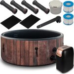Baignoire gonflable de jardin coil spa piscine dhydromassage 6 personnes 2024 style rustique