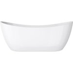 Baignoire lot acrylique blanc ovale 180x80x60cm - mai & mai - v502oa - moderne et facile  installer ...