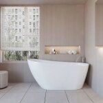 Baignoire �lot design en acrylique - 230l - 150 x 72 x 73cm - confort ergonomique et �l�gance moderne ...