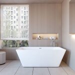Baignoire �lot design en acrylique - 250l - 150 x 72 x 56cm - confort ergonomique et �l�gance moderne ...