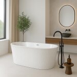 Baignoire lot design ovale corbin blanche 150 cm