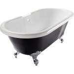 Baignoire ilt double coque - krone by lg industries - diana - noir - ovale - 80 cm
