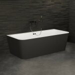 Baignoire ilot mint 170 noire 170 x81 x57 cm by spalina - noir - 170 x81 x57 cm