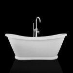 Baignoire îlot rétro ovale pittsburgh blanche 177 cm Baignoire îlot rétro ovale pittsburgh blanche 177 cm