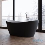 Baignoire lot - spalina - neroon 2. 0 - noir - 170x80 cm - acrylique renforc