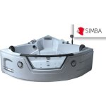 Baignoire massante 150 x 150 cm - angle haute bain tourbillon jacuzzi tenerife jets dorsaux whirlpool ...