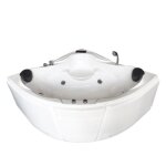 Baignoire massante angle model las vegas 150 x 150 cm balneo bain tourbillon jacuzzi jets dorsaux whirlpool ...