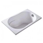 Baignoire minime � encaster ultra compacte 5 pieds r�glables 120 x 70 cm