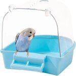 Baignoire pour perroquet - ulisem - plastique �pais - perchoir int�gr� - fond en filet antid�rapant