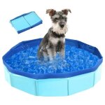 Baignoire et piscine pliable pour chiens et chats - pataugeoire pour animaux petits et grands (50 x 8 ...